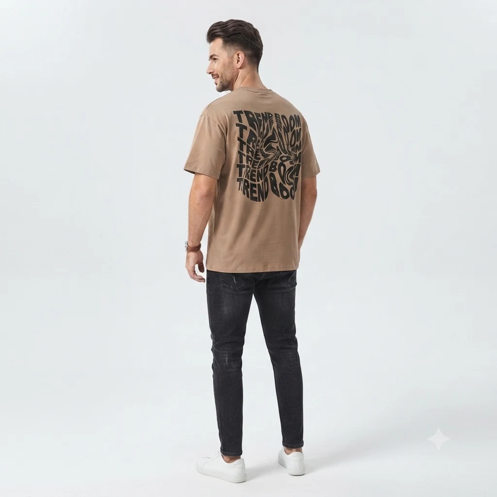 Graphic Drop Shoulder Oversized Tee – Trend Boom
